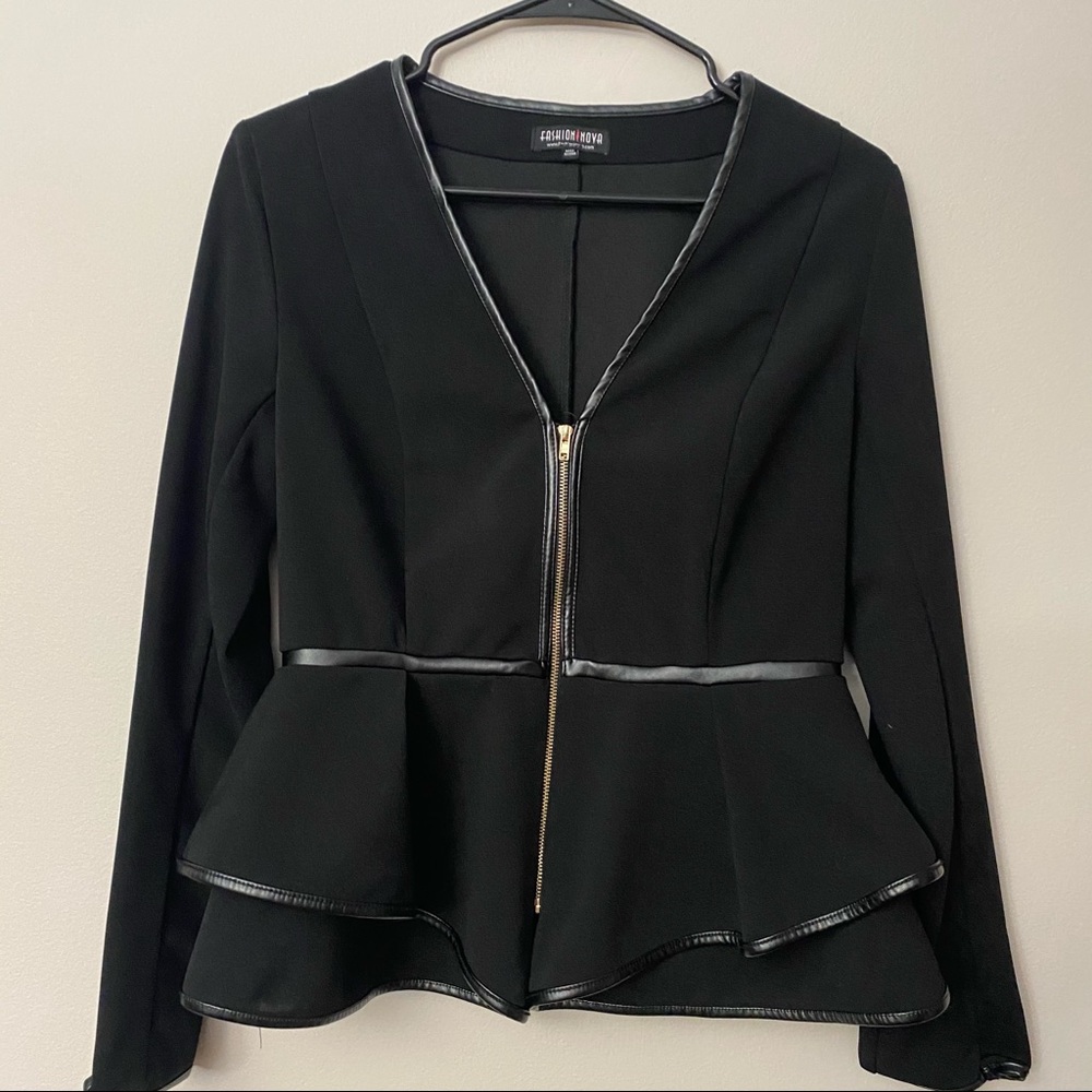 Zipped up blazer